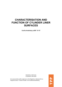 CHARACTERISATION AND FUNCTION OF CYLINDER LINER