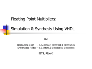 Floating Point Multipliers - Electrical and Computer Engineering
