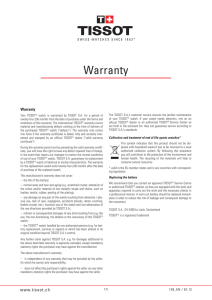 Warranty - Customer service