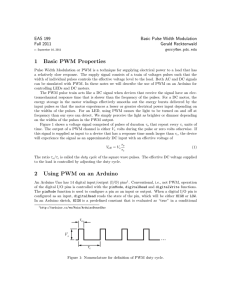 1 Basic PWM Properties 2 Using PWM on an Arduino