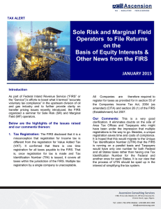 Sole Risk and Marginal Field Operators to File Returns on the Basis