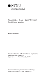 Analysis of IEEE Power System Stabilizer Models