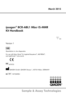 ipsogen® BCR-ABL1 mbcr Kit Handbook