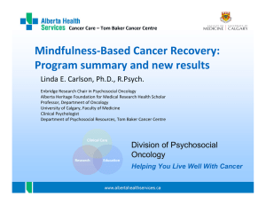 Mindfulness-Based Cancer Recovery: Program summary and new