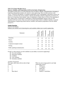 NSF CCLI Project Baseline Survey Interest, Attitudes, and