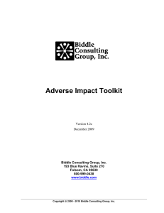 Adverse Impact Toolkit - Biddle Consulting Group