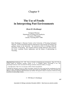 Chapter 9 The Use of Fossils in Interpreting Past Environments