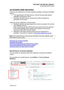 Accessing Web Archives