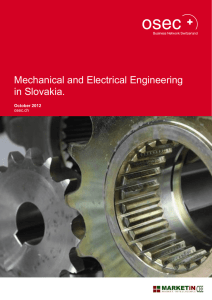 Mechanical and Electrical Engineering in Slovakia.