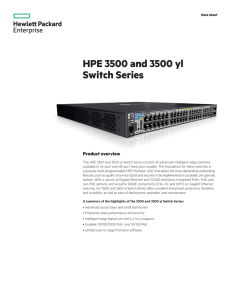 HP 3500 and 3500 yl Switch Series