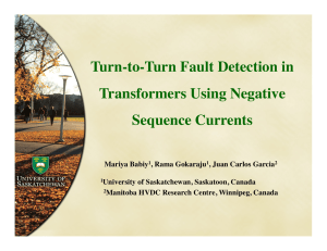 Turn-to-Turn Fault Detection in Transformers Using Negative