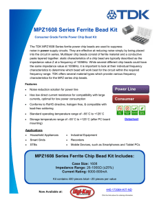 MPZ1608 Series Ferrite Bead Kit - Digi-Key
