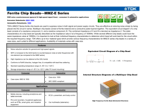 MMZ-E Series Ferrite Chip Beads - Datasheet