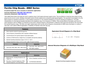 MMZ Series Ferrite Chip Beads - Datasheet
