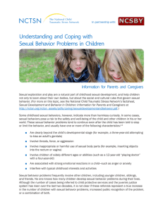 Understanding and Coping with Sexual Behavior Problems in