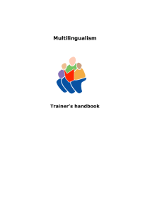 Multilingualism trainer`s handbook