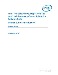Intel® IoT Gateway Software Suite and Pro Software Suite