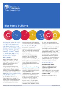 Bias based bullying - NSW Department of Education