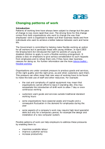 Changing patterns of work