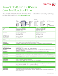 ColorQube 9301/9302/9303 Detailed Specifications