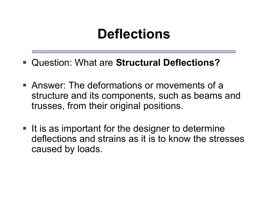 what-are-structural-deflections