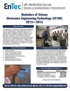 Bachelors of Science Electronics Engineering Technology (S9100