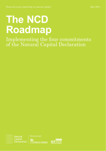 The NCD Roadmap - Natural Capital Declaration