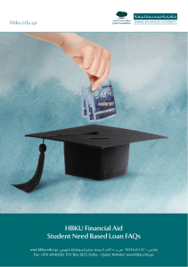 HBKU Financial Aid Student Need Based Loan FAQs