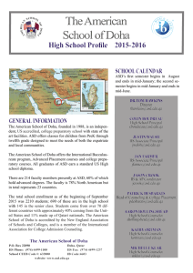 High School Profile - American School of Doha