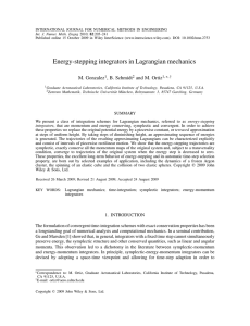 Energy-stepping integrators in Lagrangian mechanics