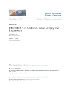 Intermittent Non-Rhythmic Human Stepping and Locomotion