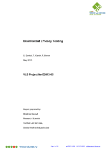 Disinfectant Efficacy Testing