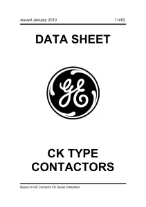 data sheet ck type contactors