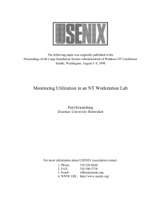 Monitoring Utilization in an NT Workstation Lab