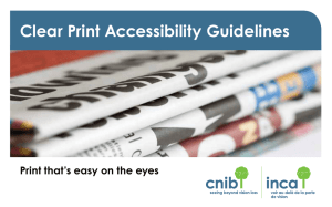 Clear Print Accessibility Guidelines