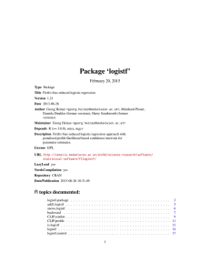 Package `logistf`