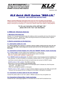 KLS Quick Shift System "MQS-LSL"
