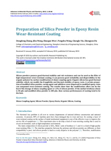 Preparation of Silica Powder in Epoxy Resin Wear