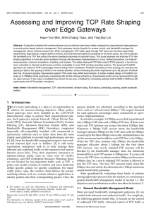 Assessing and improving TCP rate shaping over edge gateways