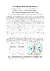 Edge Stability and Boundary Shaping in Tokamaks