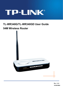 TL-WR340G_WR340GD User Guide - TP-Link