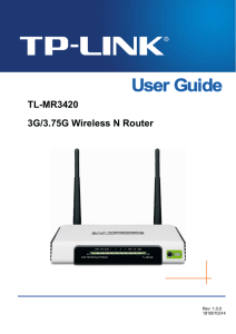 TL-MR3420 User Guide - TP-Link