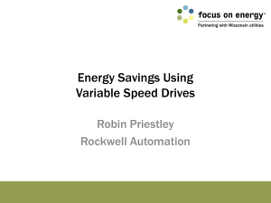 Energy Savings Using Variable Speed Drives