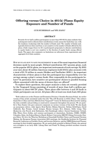 Offering versus Choice in 401(k) Plans