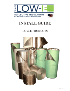 install guide - ESP® Low-E Reflective Insulation