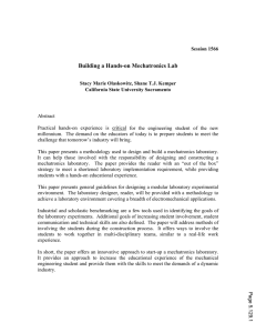 Building A Hands On Mechatronics Lab