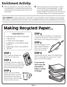 Making Recycled Paper