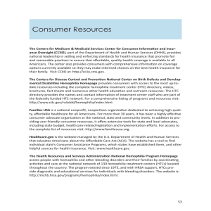 Consumer Resources - National Hemophilia Foundation