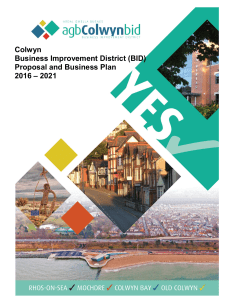 Colwyn Business Improvement District (BID) Proposal and Business