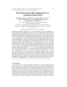 Baroclinic geostrophic adjustment in a rotating circular basin